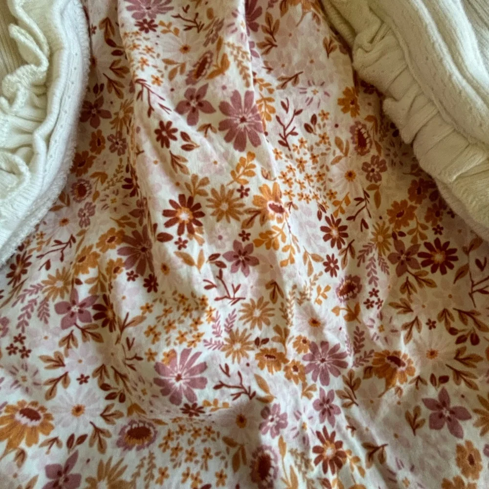 Joie Pink Floral Top, Matching Bloomers, Cream Sweater Set
